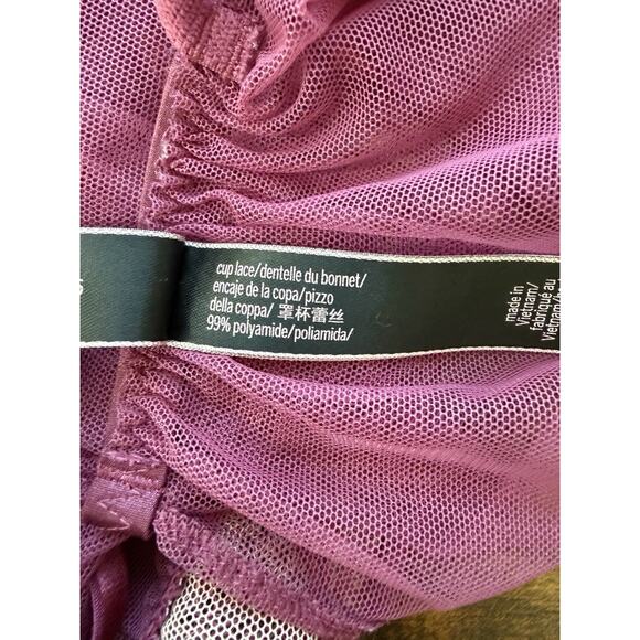 Victoria’s Secret Sheer Lace Babydoll Lingerie Raspberry Size M Strappy Nightie - Picture 6 of 6